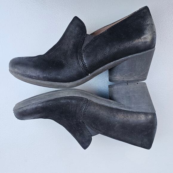 Oxford Pumps Black Nubuck Leather  Dansko Robin Size EU 37 US 6.5-7 Heeled - Picture 12 of 13